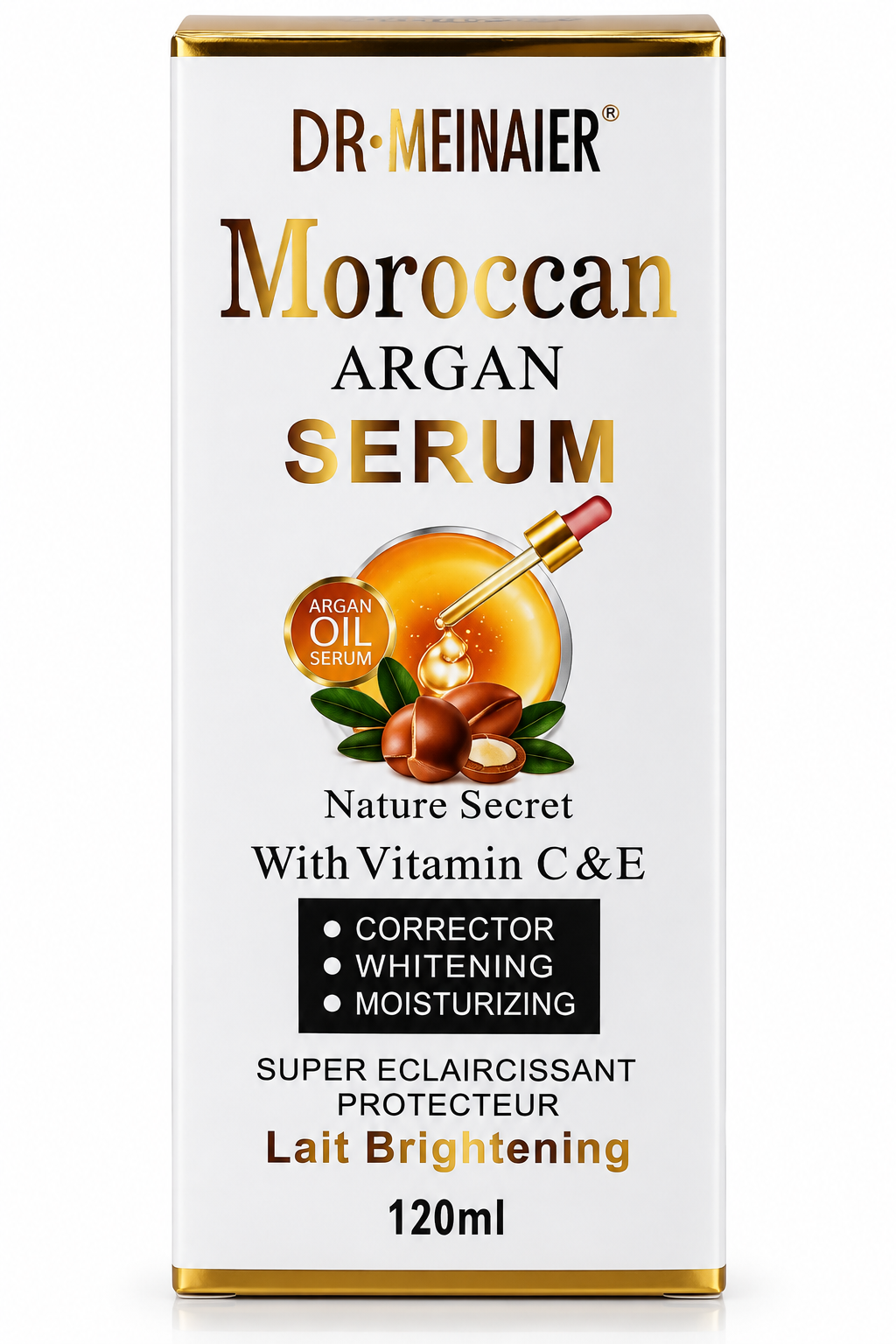 Dr. Meinaier Moroccan Argan Serum – Sérum Éclat à l’Huile d’Argan & Vitamines C et E – 120 ml.
