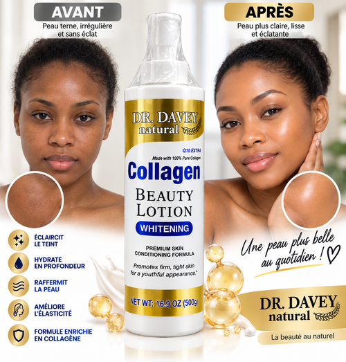 Dr. Davey Natural Collagen Beauty Lotion – Lait Corps au Collagène Q10 – 500 g