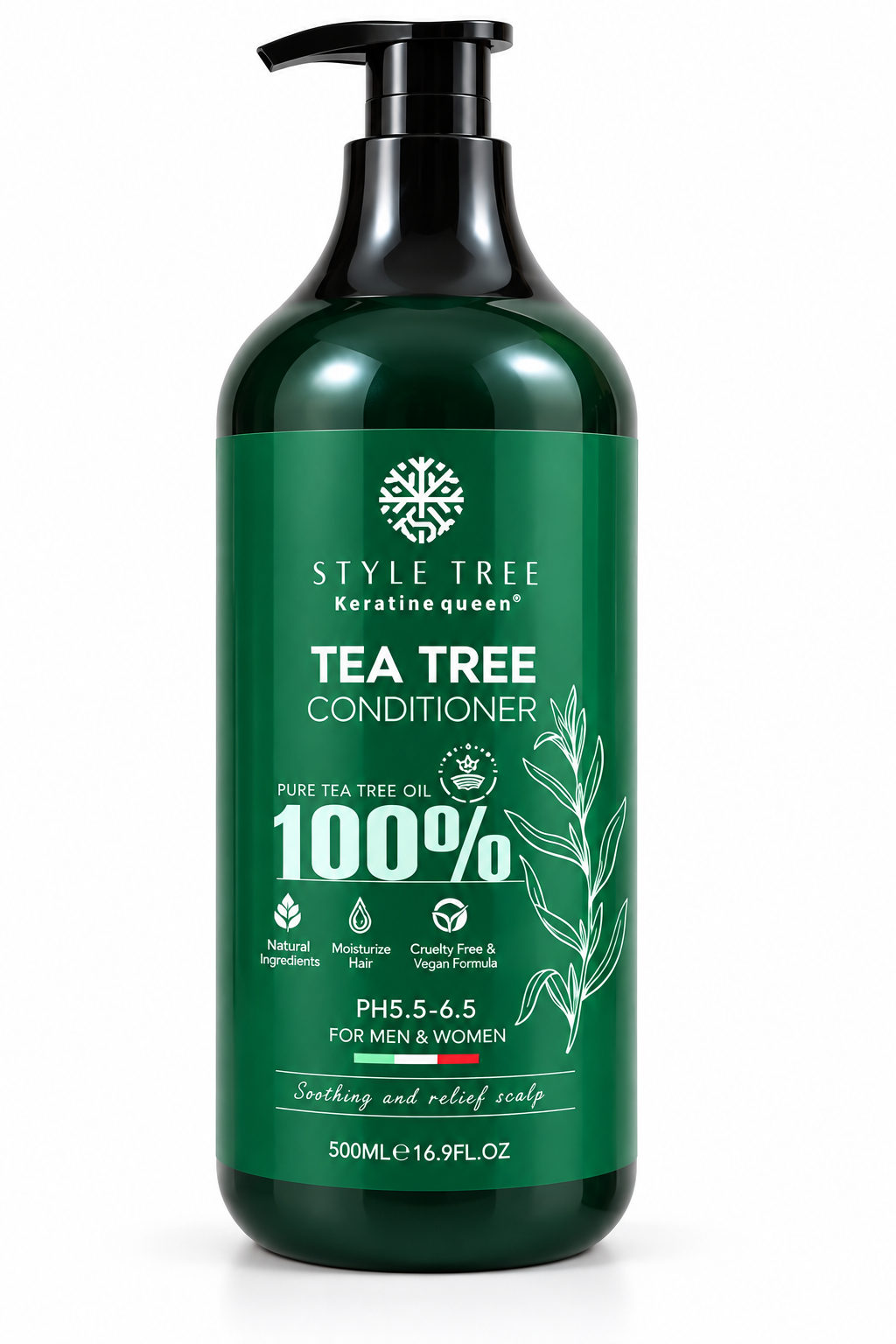 Style Tree Tea Tree – Shampooing Purifiant à l’Huile d’Arbre à Thé 500 ml