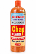 Chap Claire Triple Action – Gel Douche Gommant Exfoliant – Tous Types de Peaux – 1 L