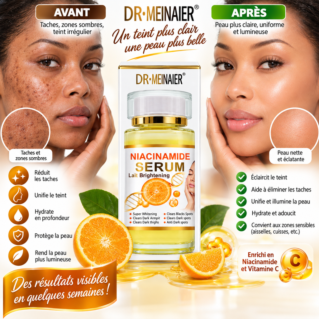 Dr. Meinaier Niacinamide Serum – Sérum Anti-Taches & Éclat à la Niacinamide.