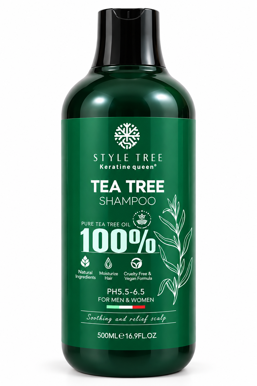 Style Tree Tea Tree – Shampooing Purifiant à l’Huile d’Arbre à Thé 500 ml