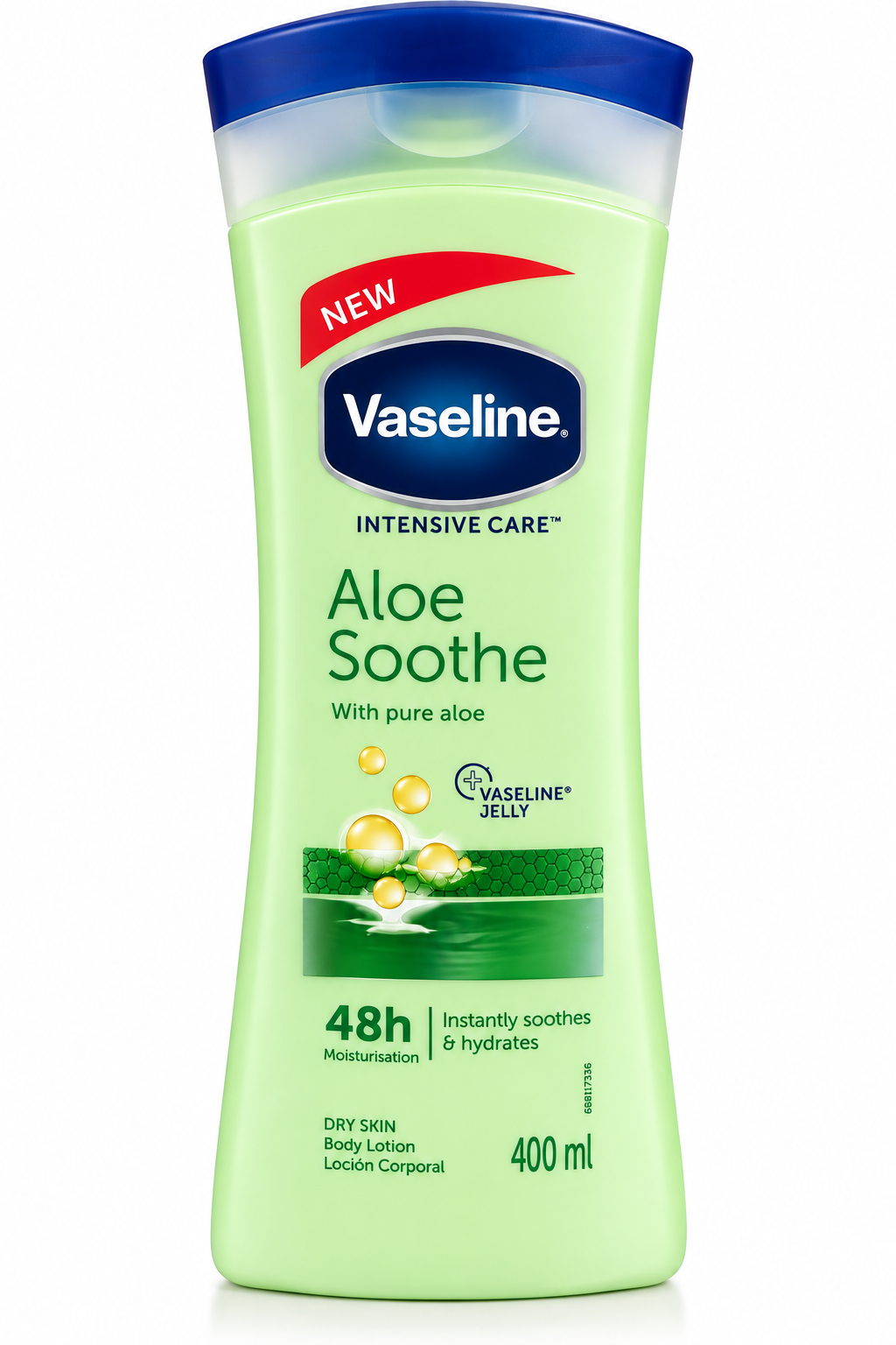 Vaseline Intensive Care Aloe Soothe – Lotion Corps Hydratante & Apaisante à l’Aloe Vera 400 ml