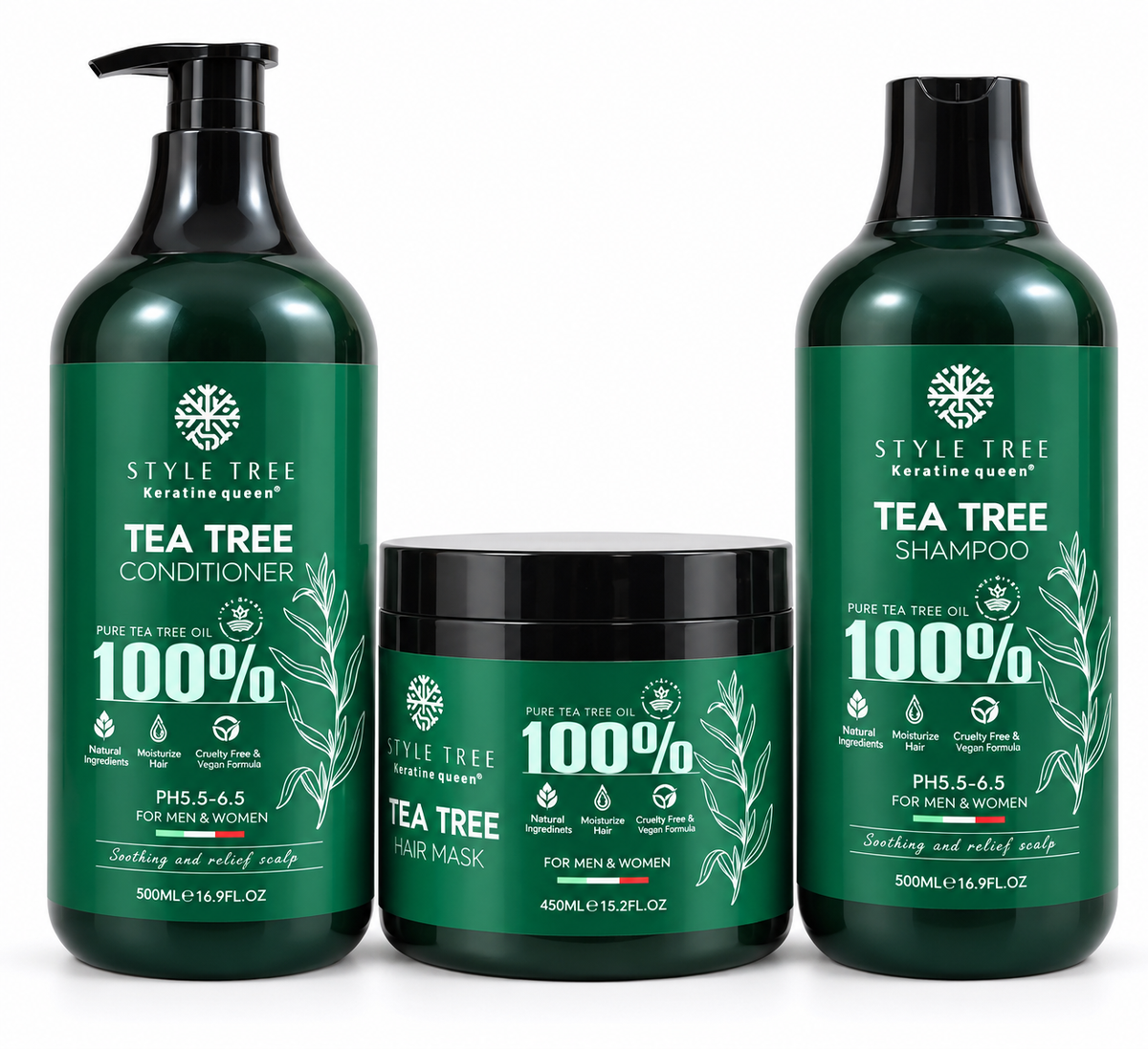 Style Tree Tea Tree – Shampooing Purifiant à l’Huile d’Arbre à Thé 500 ml
